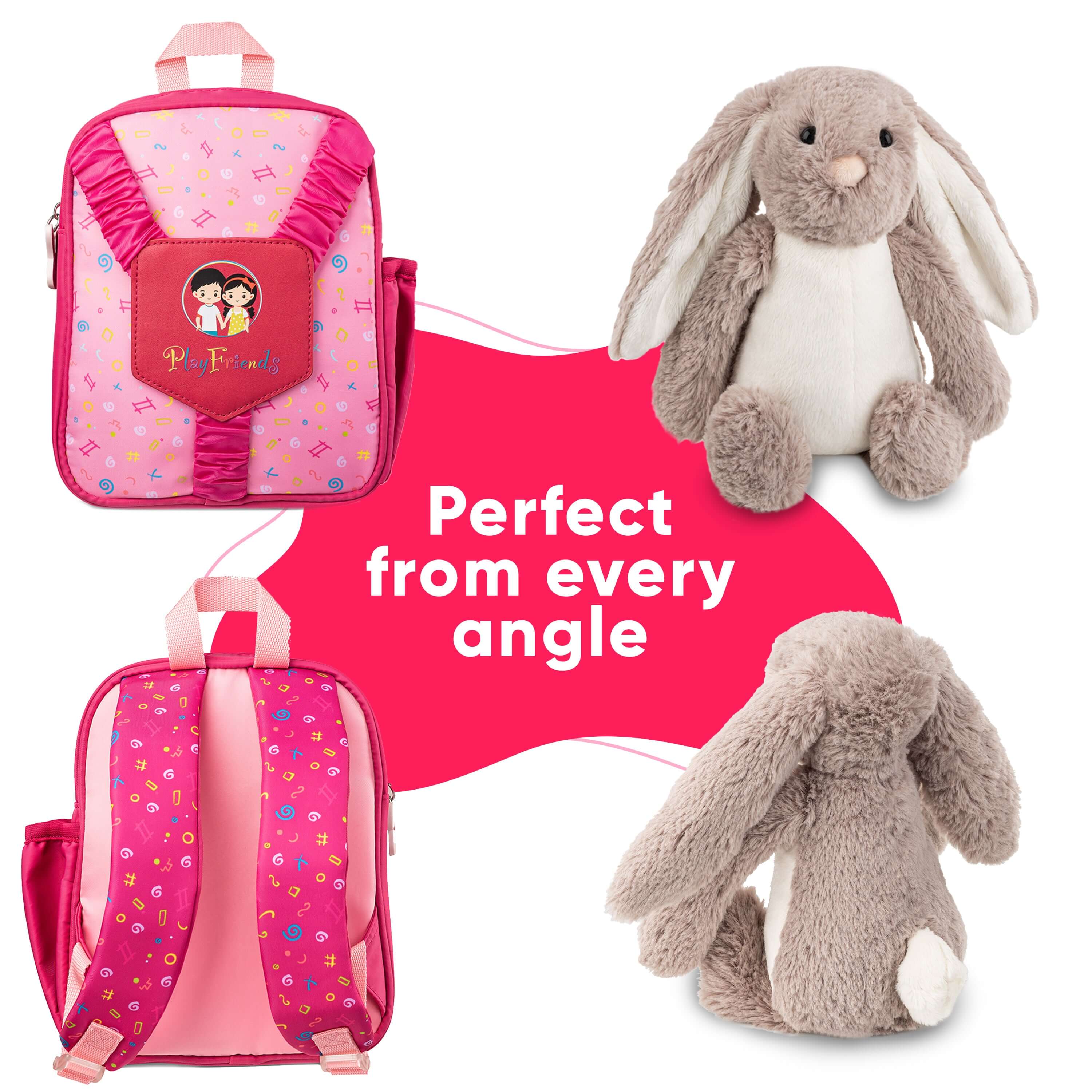 PlayFriends™ - Animal Toddler Pink Backpack